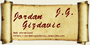 Jordan Gizdavić vizit kartica